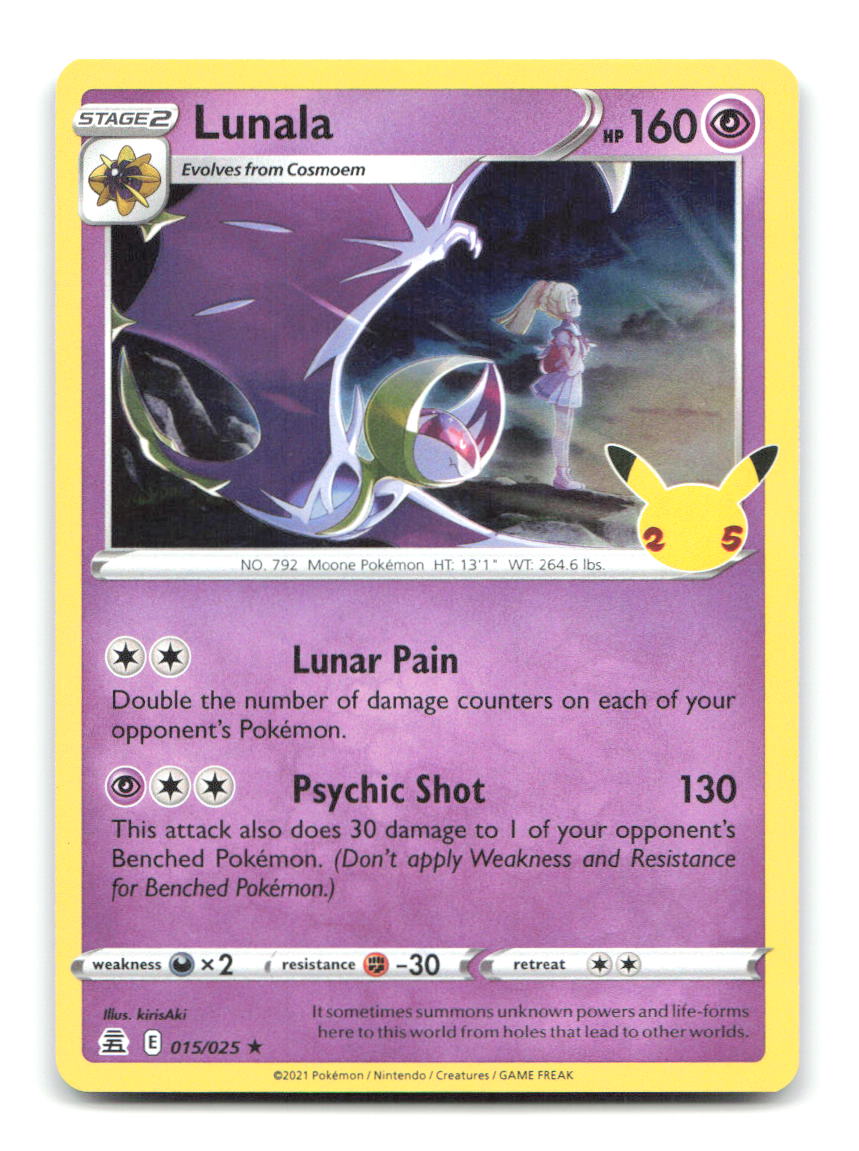 Lunala 015/025 CEL Pokemon Holo MP
