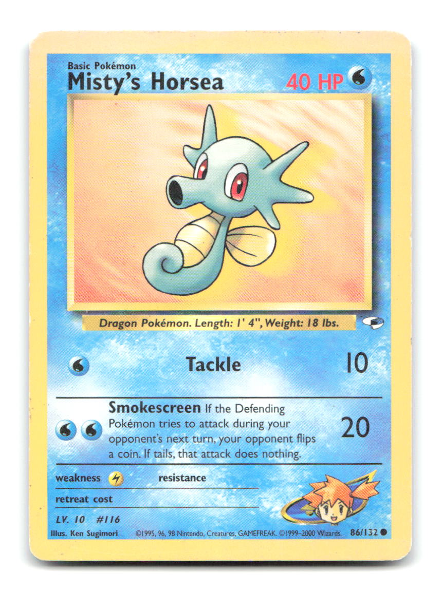 Misty's Horsea 86/132 G1 Pokemon Unlimited HP