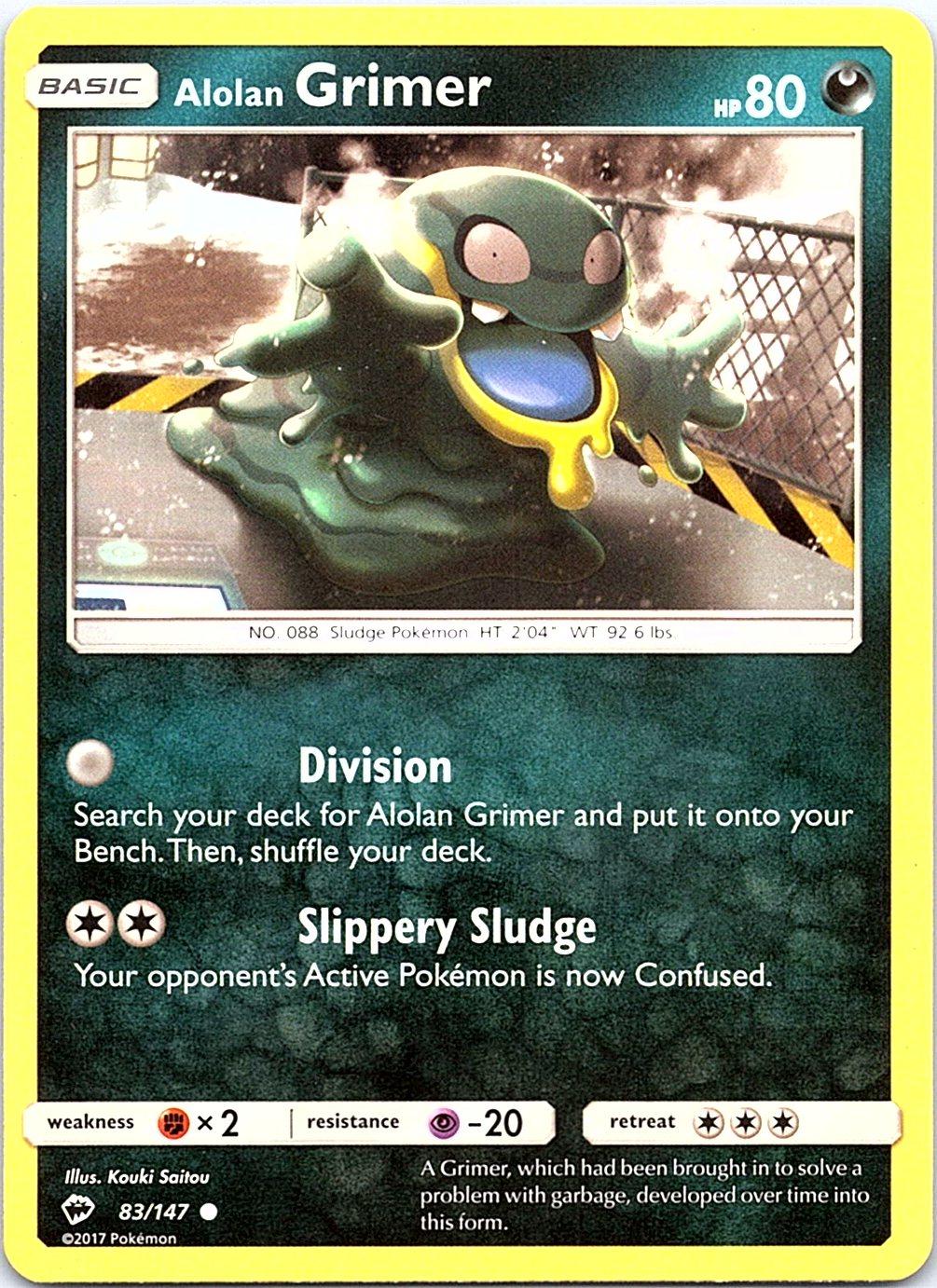 Alolan Grimer 83/147 Common Burning Shadows Pokemon Moderately Played