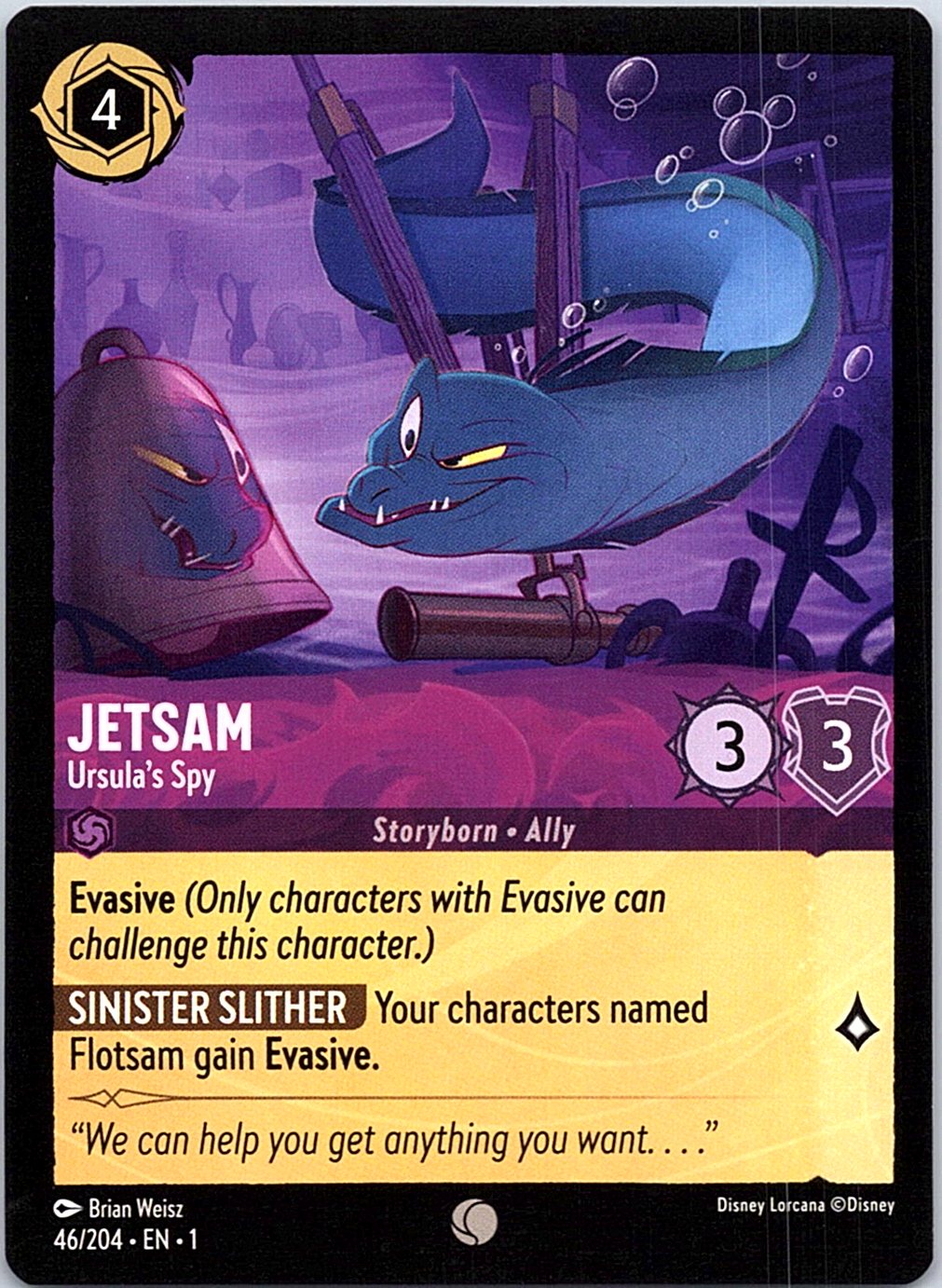 Jetsam - Ursula's Spy 46/204 Common The First Chapter Lorcana Near Mint