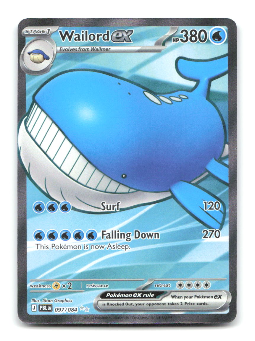 Wailord ex 097/084 ME05 Pokemon Holo NM