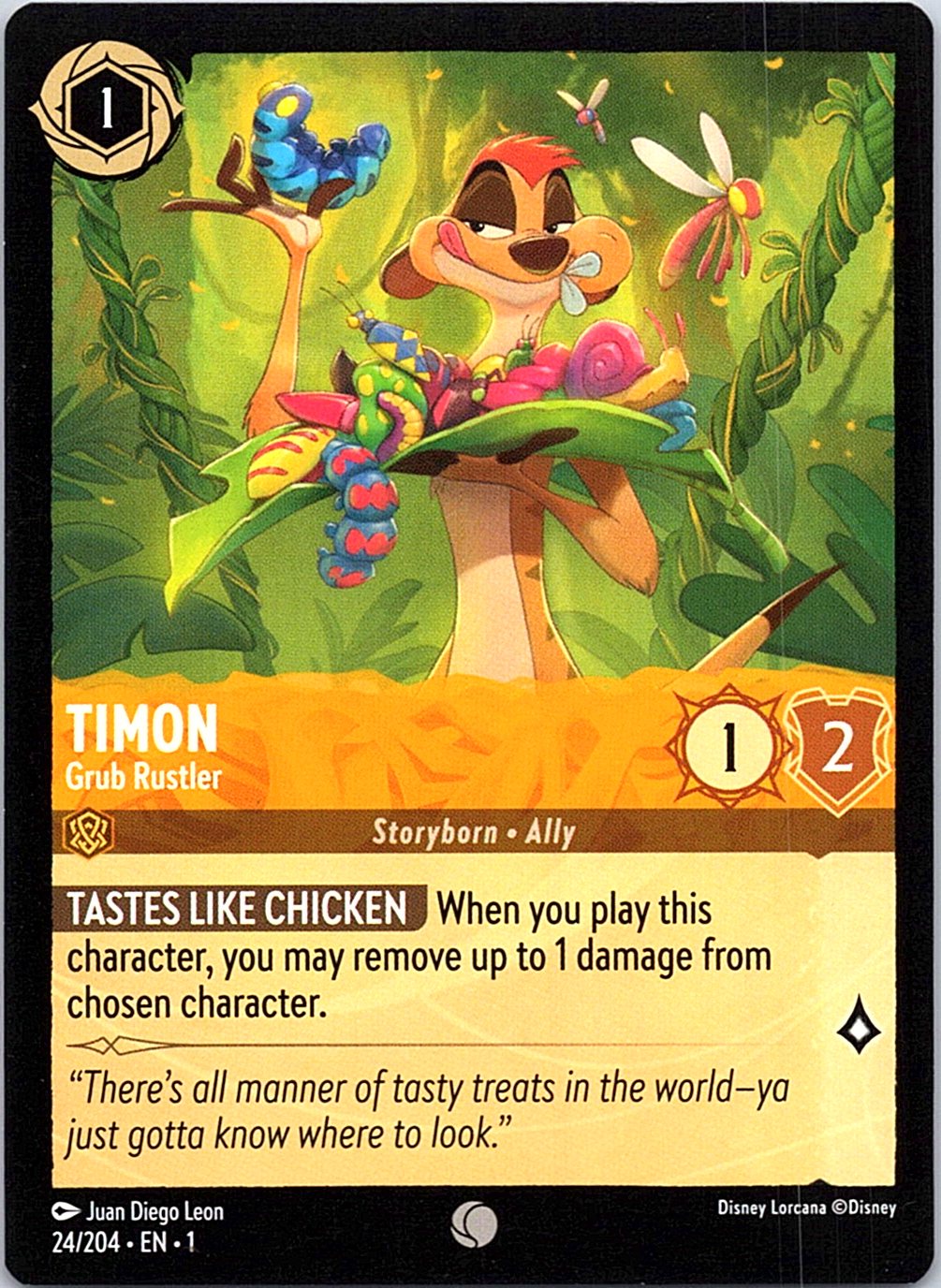 Timon - Grub Rustler 24/204 Common The First Chapter Lorcana Near Mint