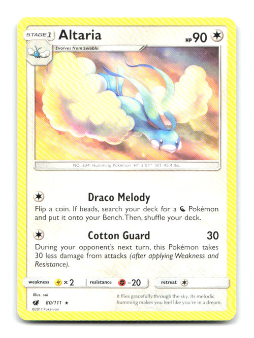 Altaria 80/111 Rare Crimson Invasion Pokemon Lightly Played