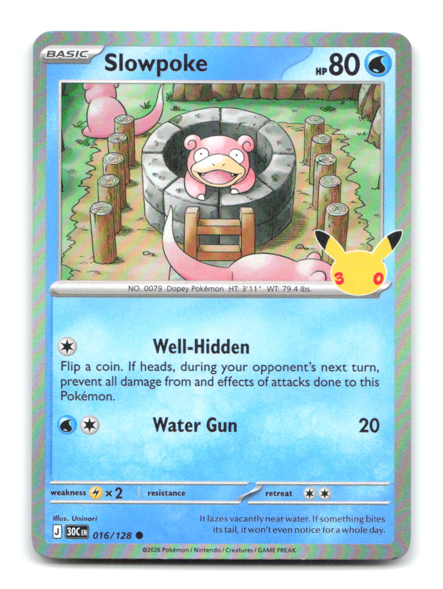 Slowpoke 016/128 30C Pokemon Holo NM