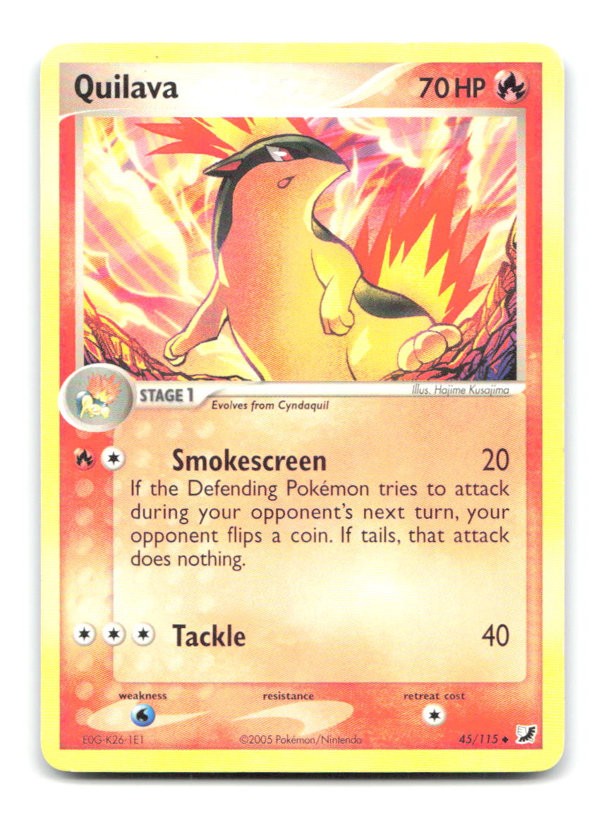Quilava 45/115 Uncommon Unseen Forces Pokemon Moderately Played