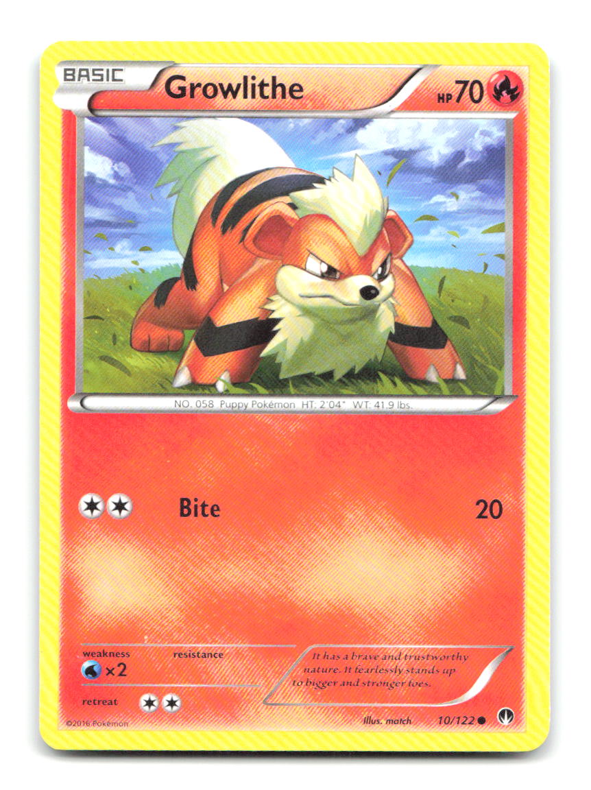 Growlithe 10/122 Common BREAKpoint Pokemon Lightly Played