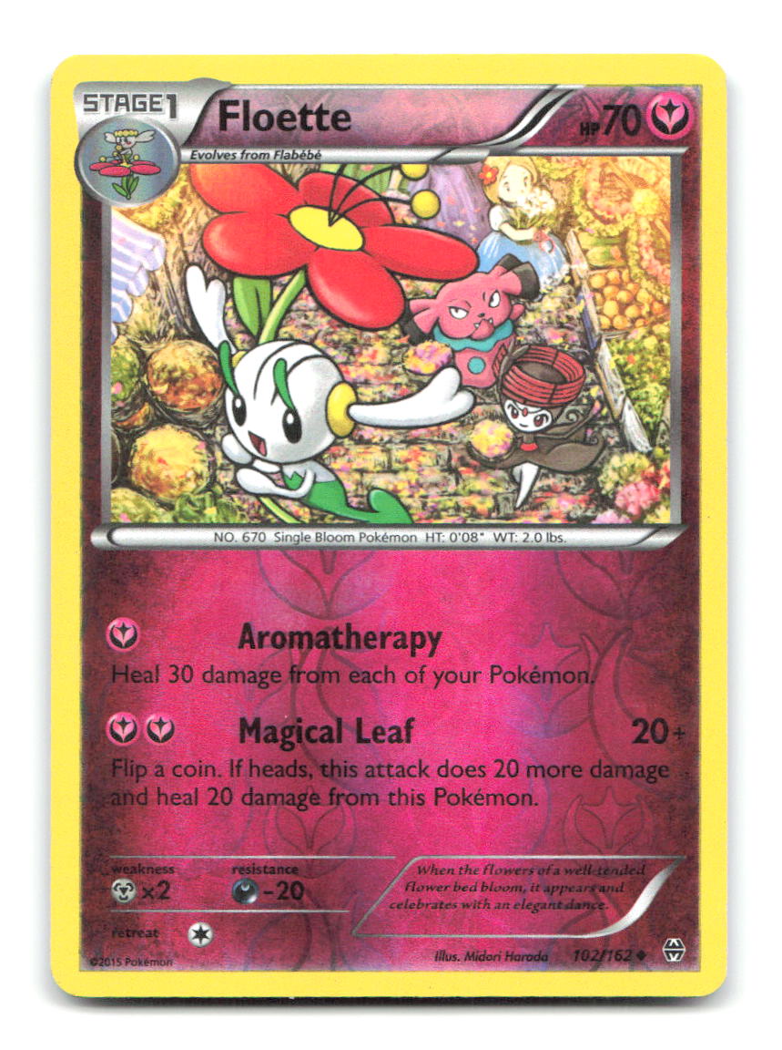 Floette 102/162 Uncommon BREAKthrough Pokemon Reverse Holo Moderately Played