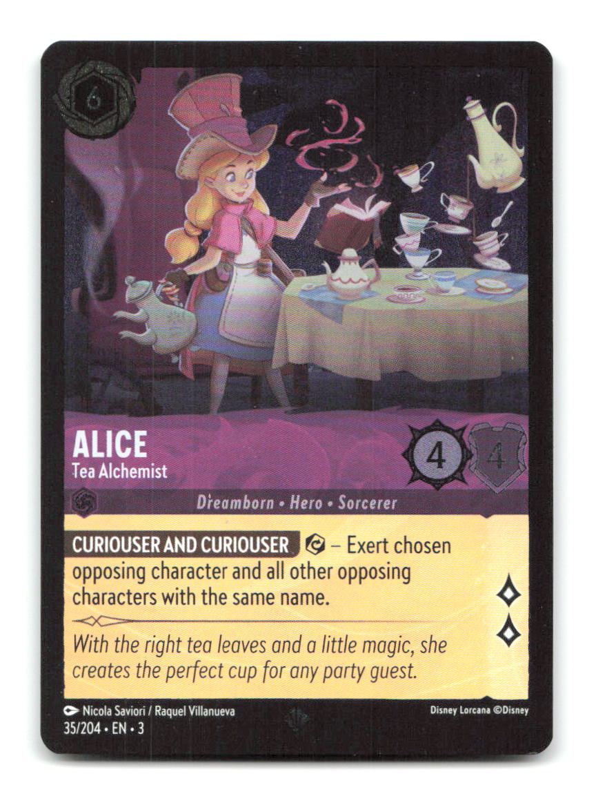 Alice - Tea Alchemist 35/204 3 Lorcana Cold Foil NM