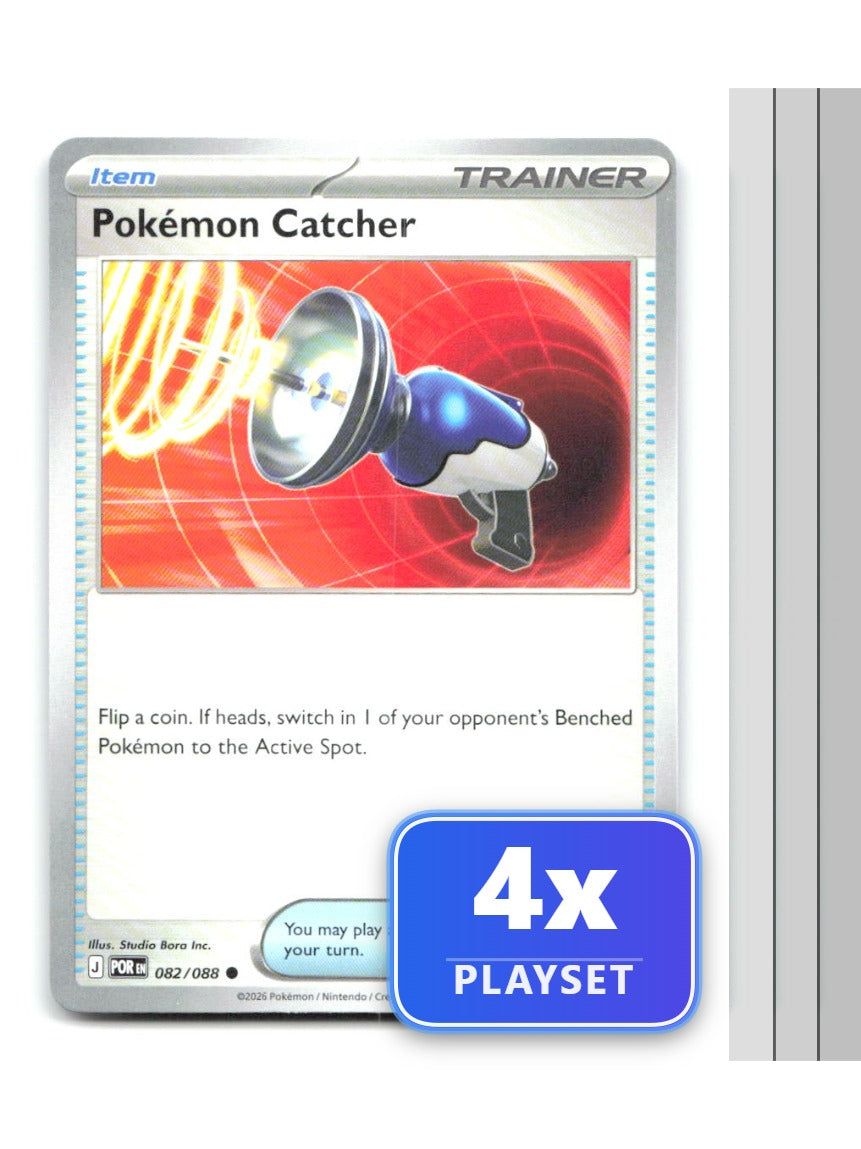 Playset of 4 Pokemon Catcher 082/088 Common Perfect Order Pokemon Near Mint