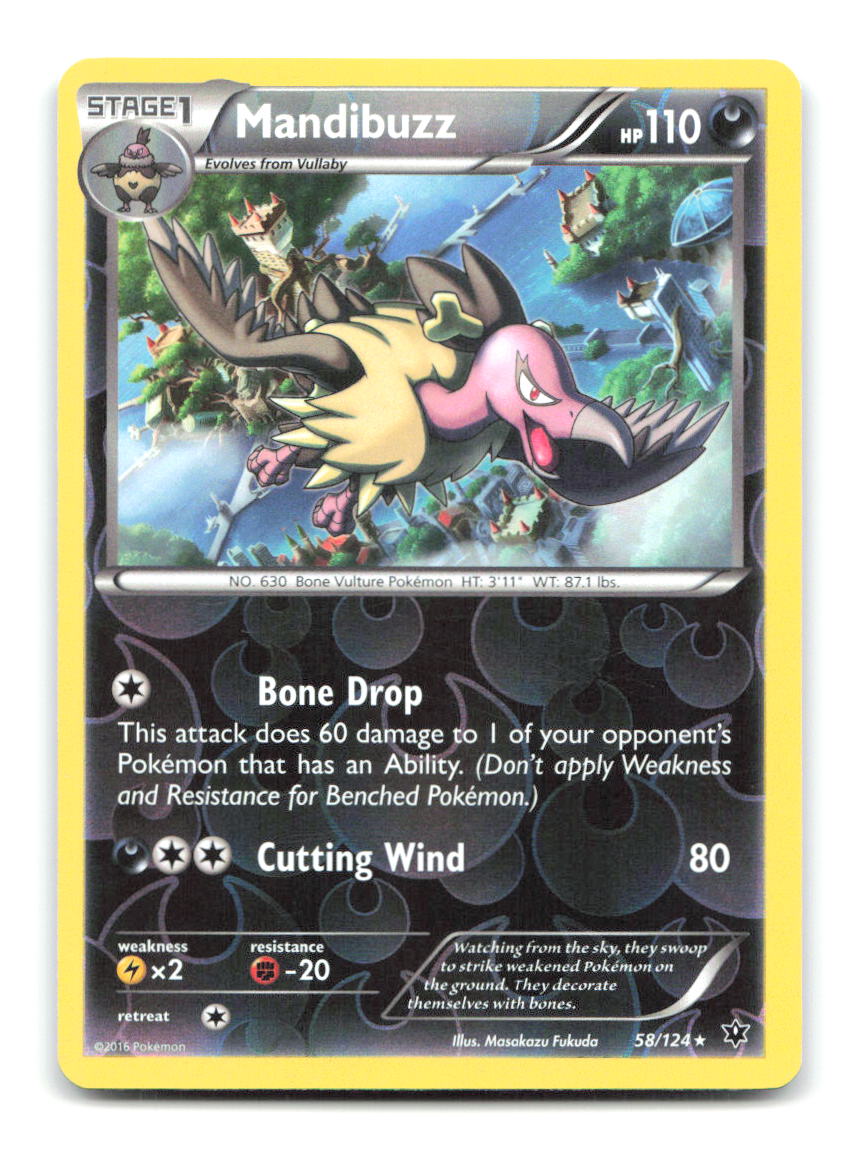 Mandibuzz 58/124 FCO Pokemon Reverse Holo LP