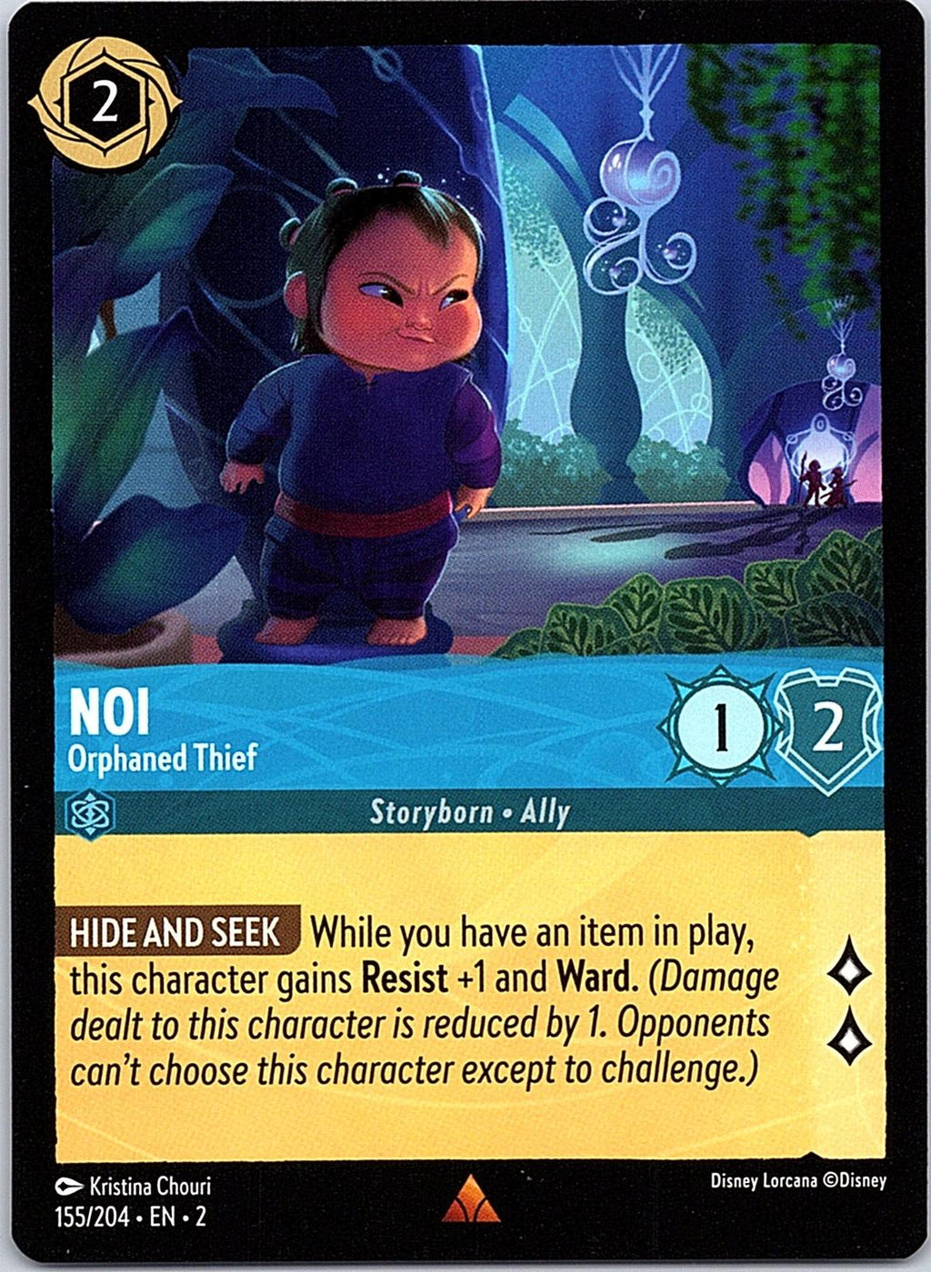 Noi - Orphaned Thief 155/204 Rare Rise of the Floodborn Lorcana Near Mint