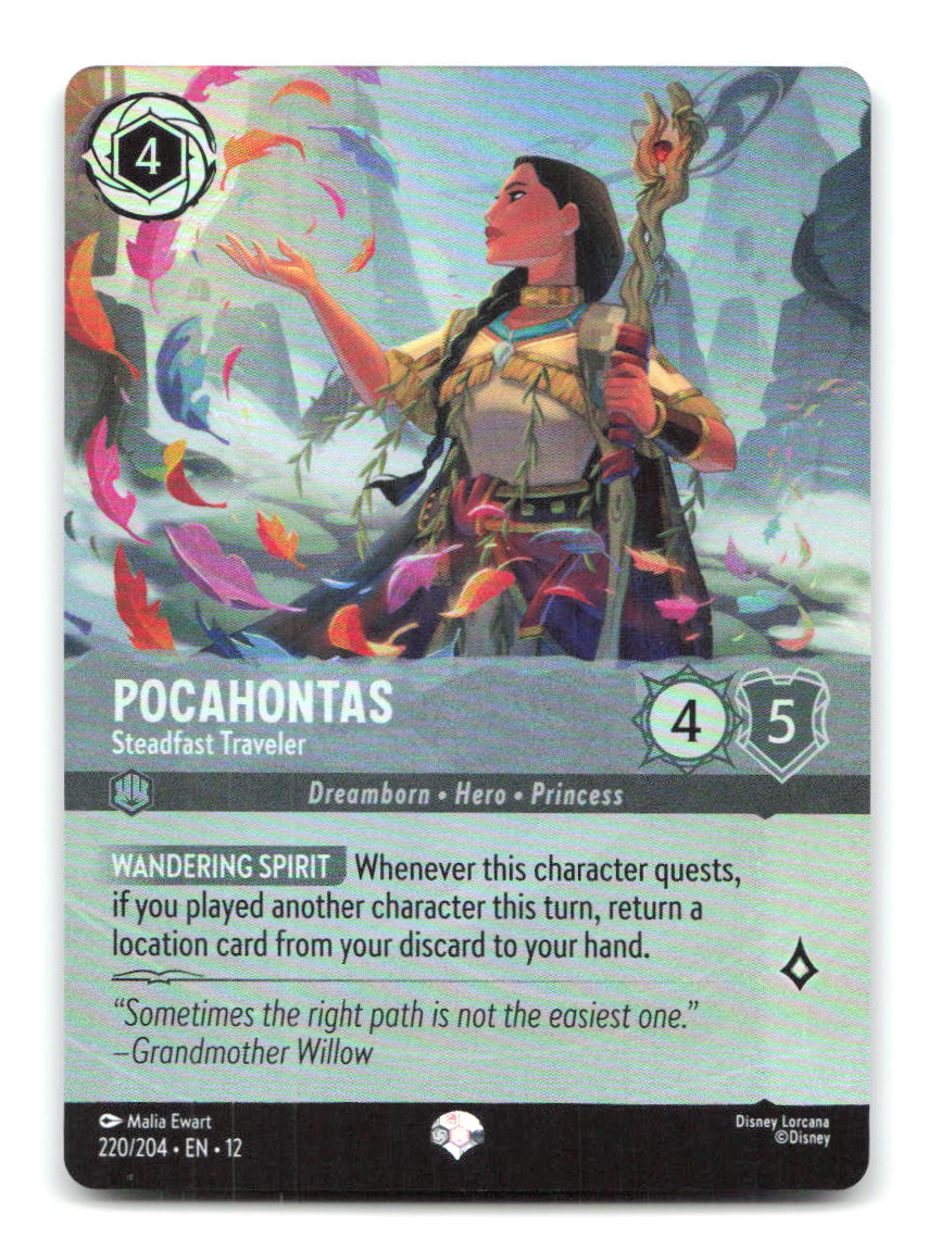Pocahontas - Steadfast Traveler (Epic) 220/204 12 Lorcana Holo NM