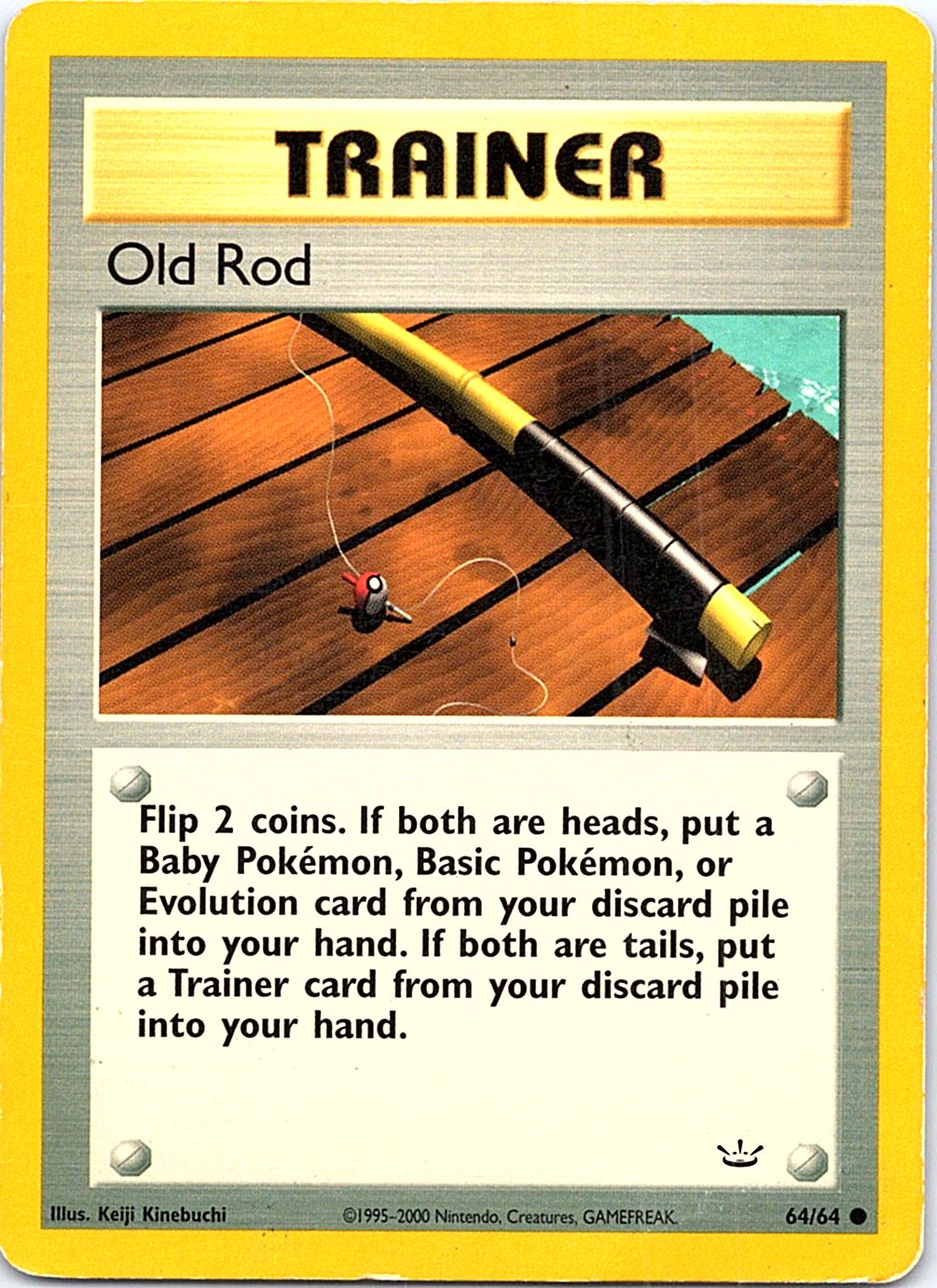 Old Rod 64/64 Common Neo Revelation Pokemon Unlimited Heavily Played