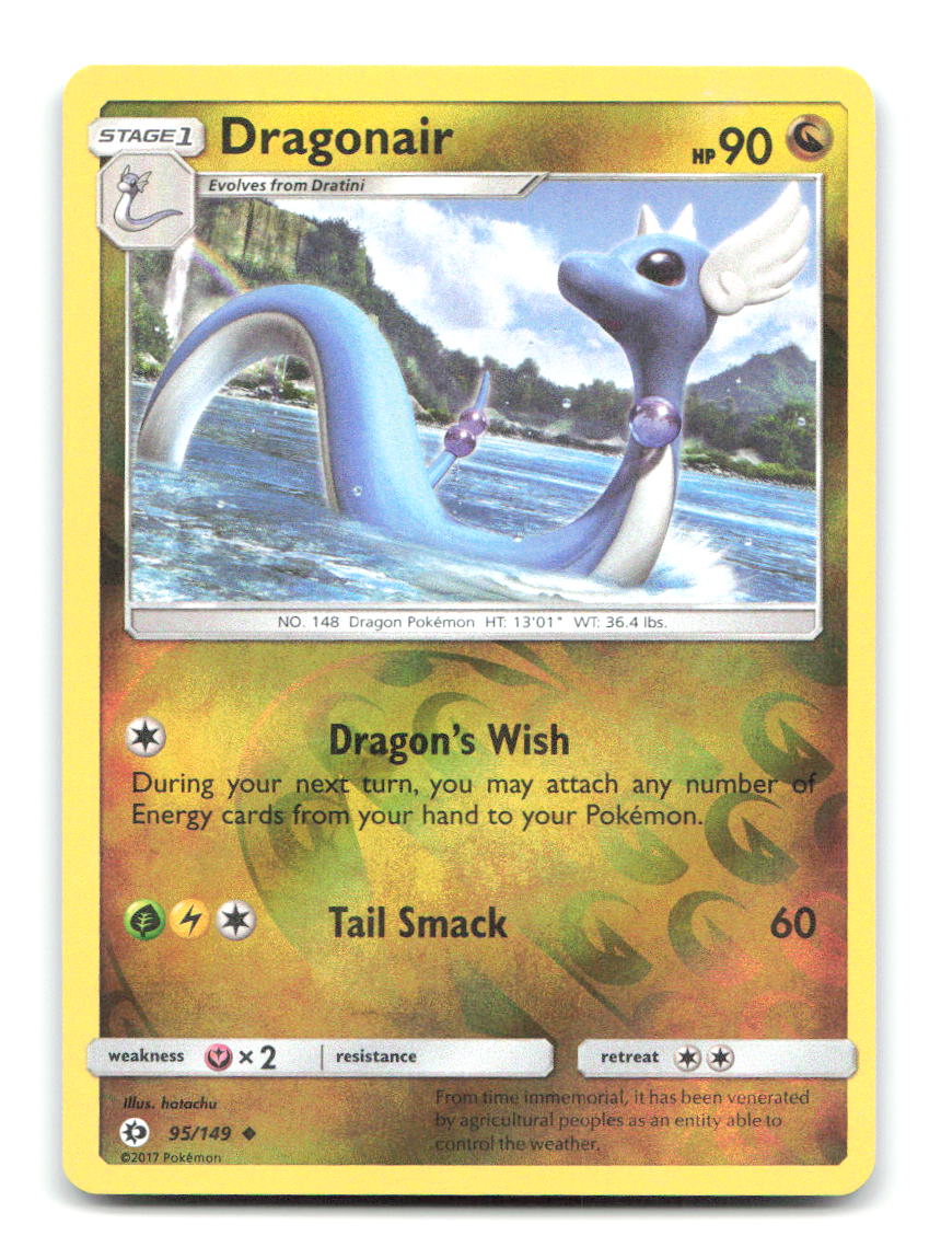 Dragonair 95/149 Uncommon SM Base Set Pokemon Reverse Holo Lightly Played