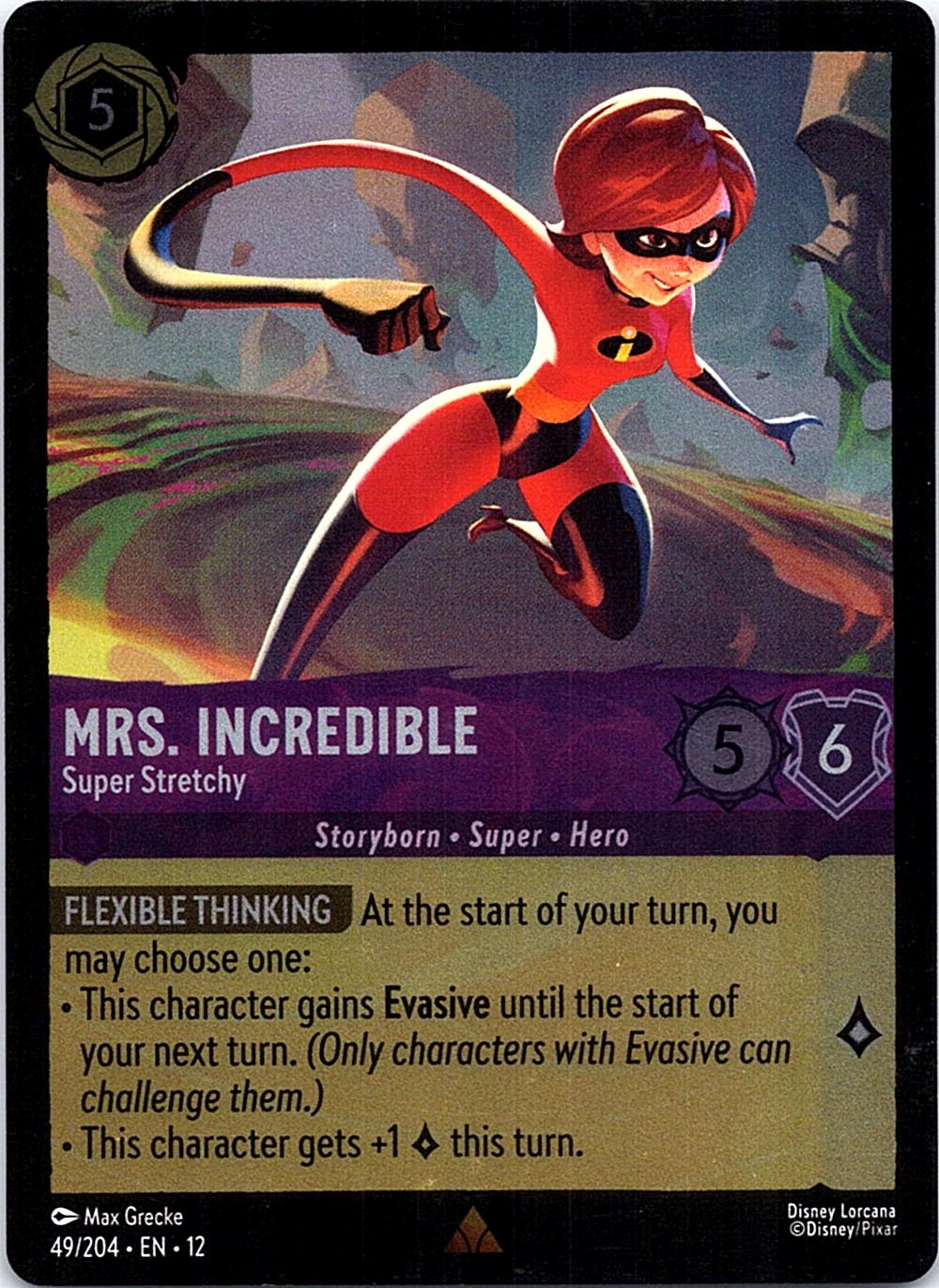 Mrs. Incredible - Super Stretchy 49/204 Rare Wilds Unknown Lorcana Cold Foil NM