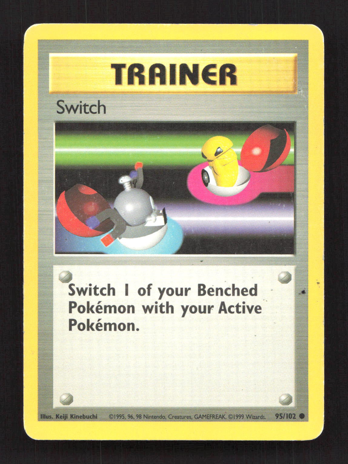 Switch 95/102 Common Base Set Shadowless Pokemon Unlimited Moderately Played