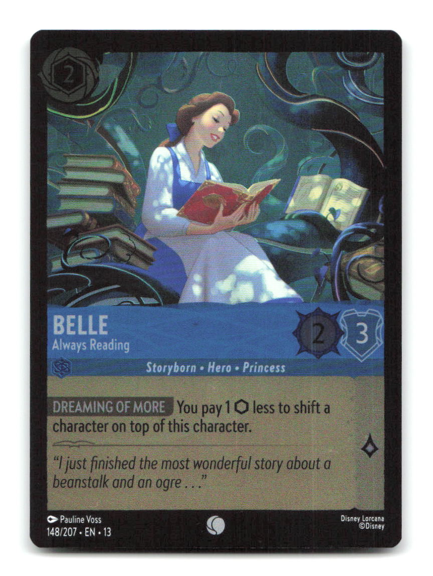 Belle - Always Reading 148/204 13 Lorcana Cold Foil NM