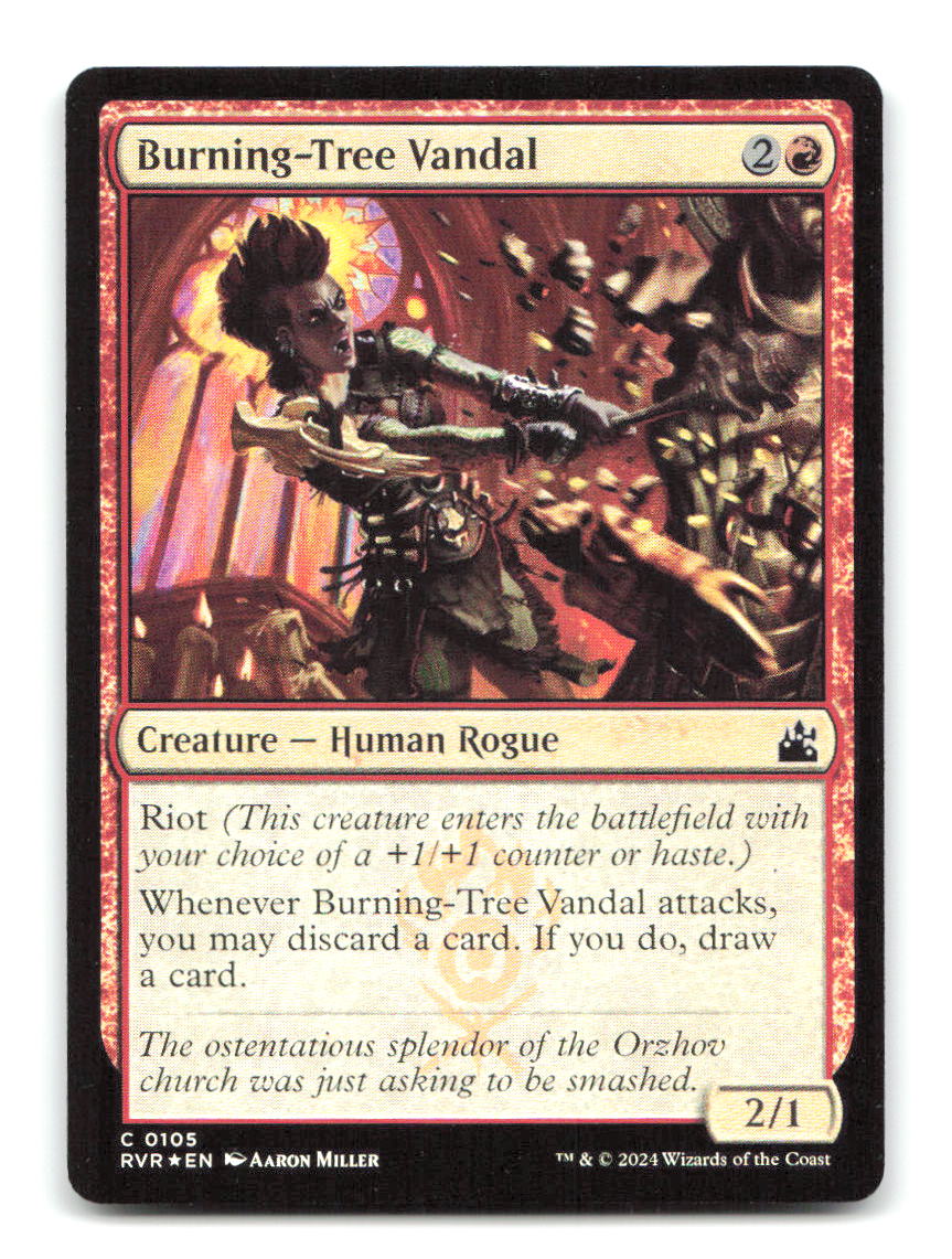 Burning-Tree Vandal 105 RVR Magic: The Gathering Foil NM