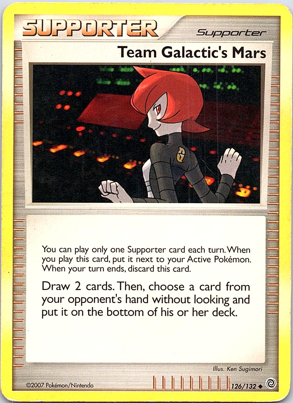 Team Galactic's Mars 126/132 Uncommon Secret Wonders Pokemon Heavily Played