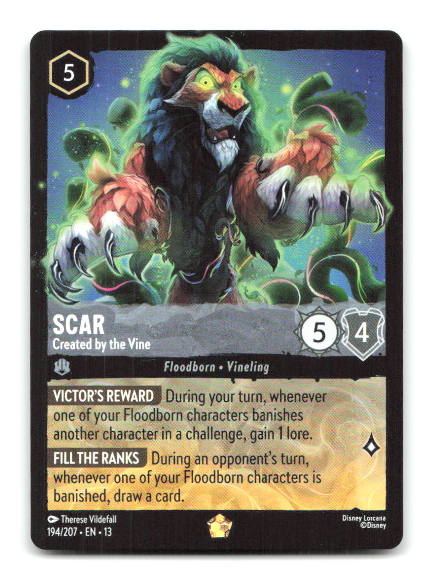 Scar - Created by the Vine 194/204 13 Lorcana NM