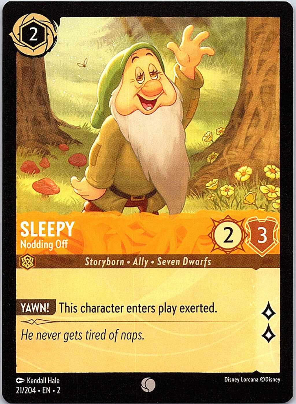 Sleepy - Nodding Off 21/204 Common Rise of the Floodborn Lorcana Near Mint