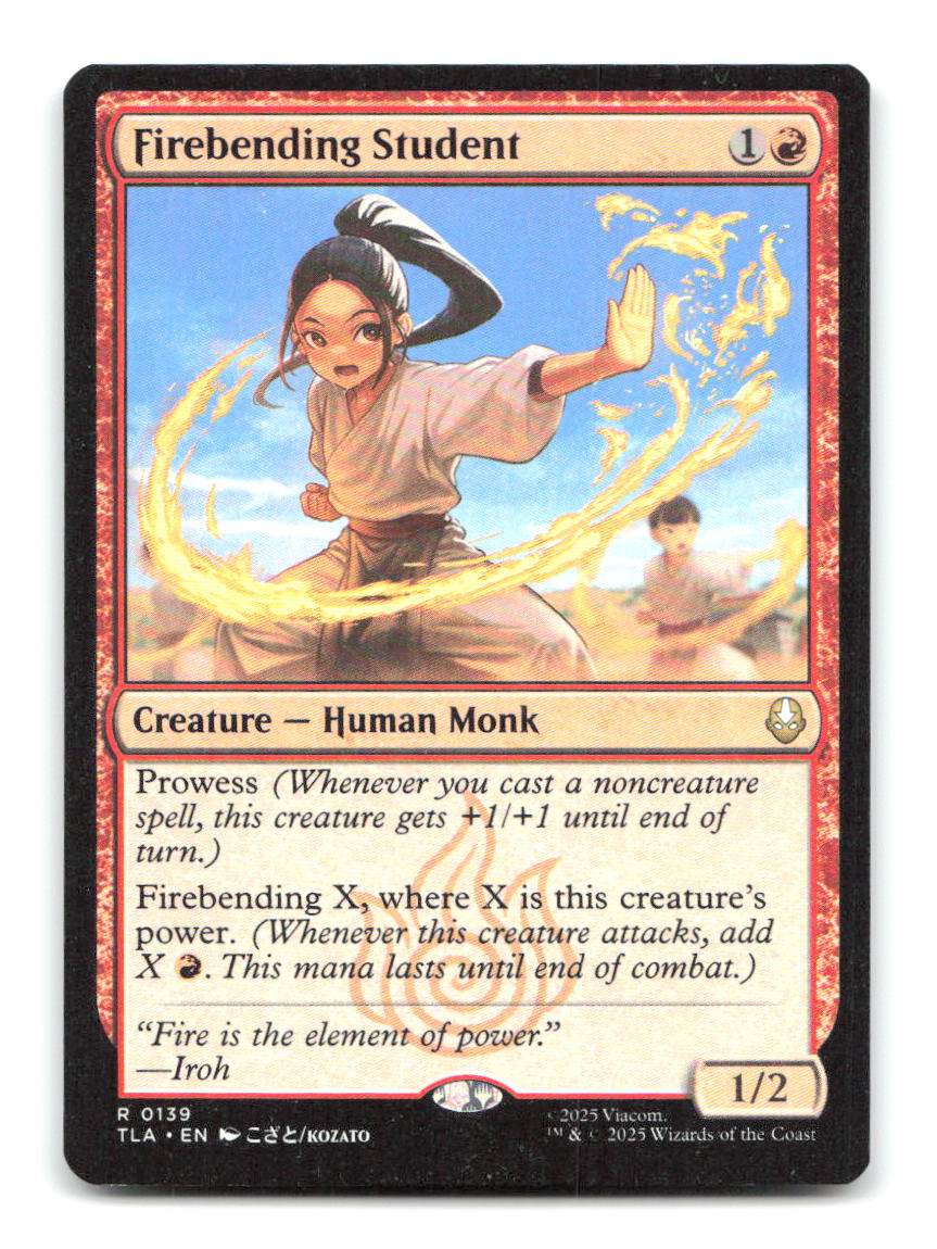 Firebending Student 139 TLA Magic: The Gathering NM