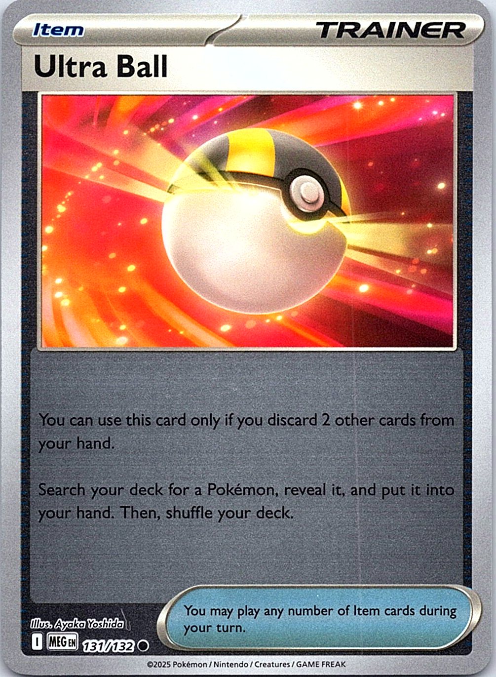 Ultra Ball 131/132 Common Mega Evolution Pokemon Reverse Holo Near Mint