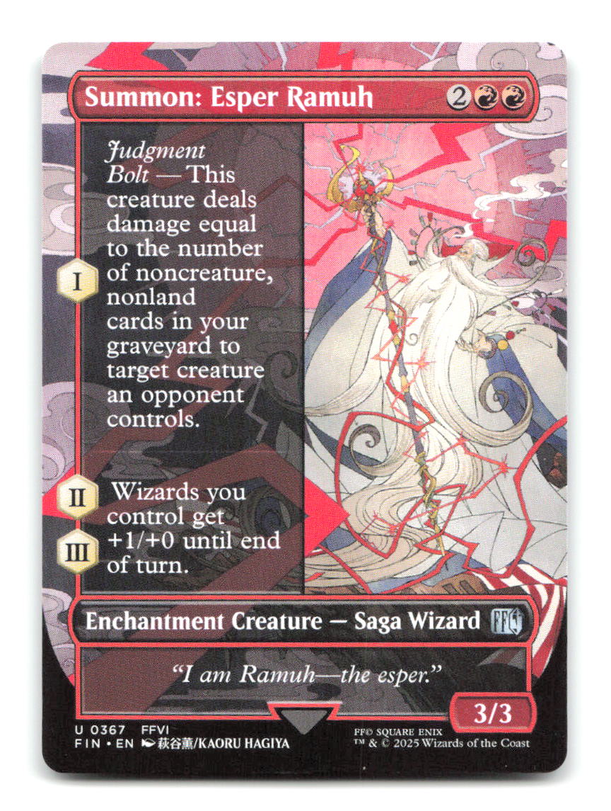Summon: Esper Ramuh (Borderless) 367 UC FINAL FANTASY Magic: The Gathering NM