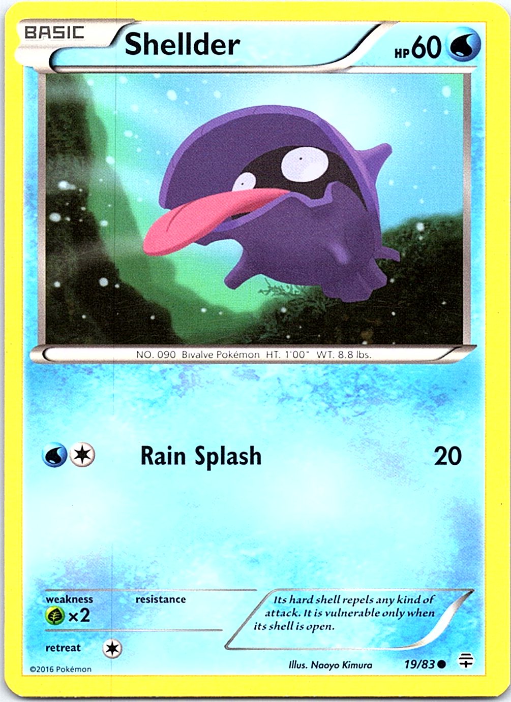 Shellder 19/83 Common Generations Pokemon Lightly Played
