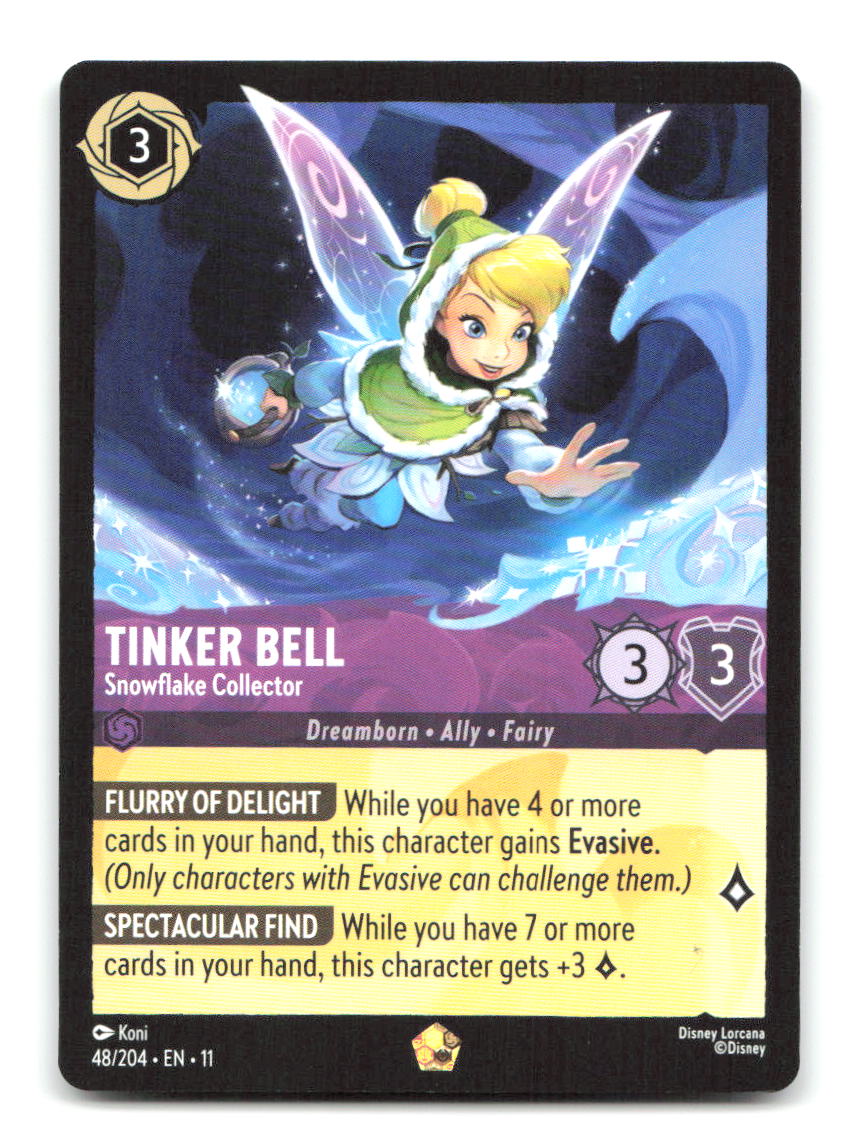 Tinker Bell - Snowflake Collector 48/204 11 Lorcana NM