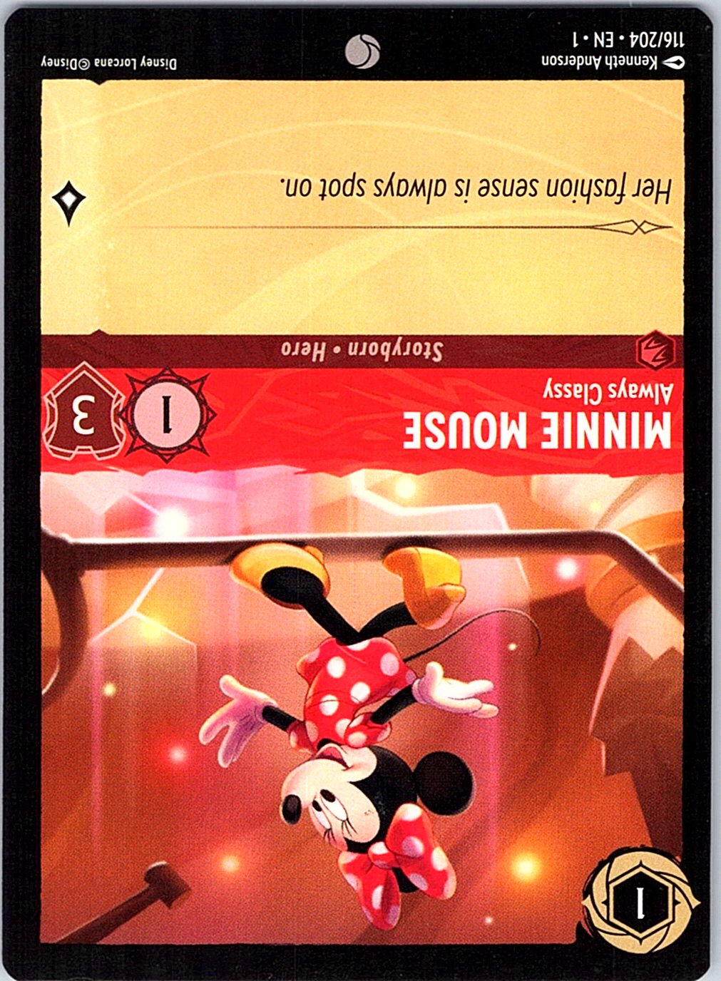 Minnie Mouse - Always Classy 116/204 Common The First Chapter Lorcana Near Mint