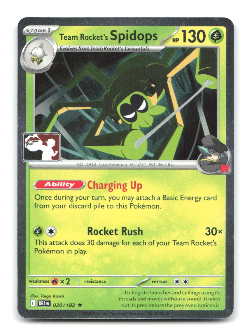 Team Rocket's Spidops (Cosmos Holo) 020/182 Pokemon NM
